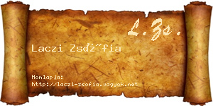 Laczi Zsófia névjegykártya