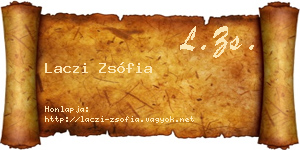 Laczi Zsófia névjegykártya